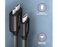 Axagon Kabel BUMM3-CM10AB SPEED Micro-B USB - USB-C 3.2 Gen 1 1 m - 1485430 - zdjęcie 2